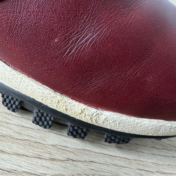 Marc Ecko Burgundy Red Leather Lace Up Hiking Chukka Ankle Boots‎ Mens Size 6.5 - Picture 7 of 16